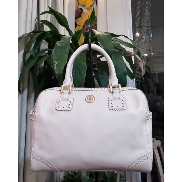 ♦️AUTHENTIC TORY BURCH WHITE RIBBON ROBINSON TOTE/SHOULDER BAG - Picture 12 of 15